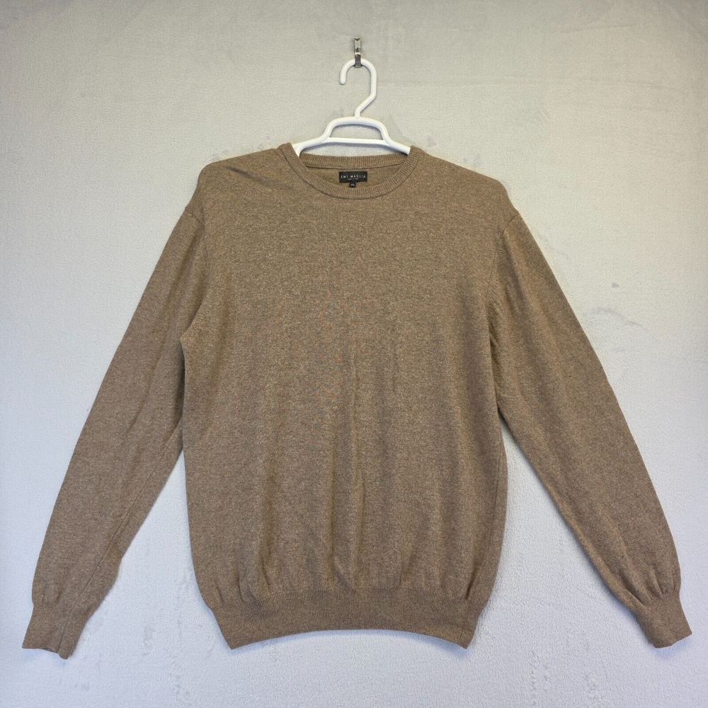 Emi Maglia Sweater Lot‎ of 2 Mens 2XL Gray Brown Wool Cashmere Knit Quiet Luxury